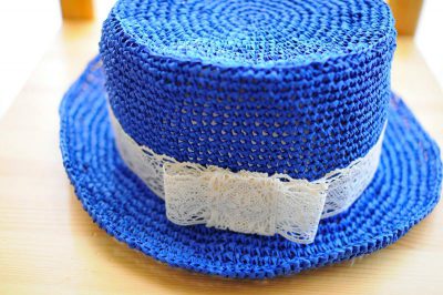 カンカン帽子（青）